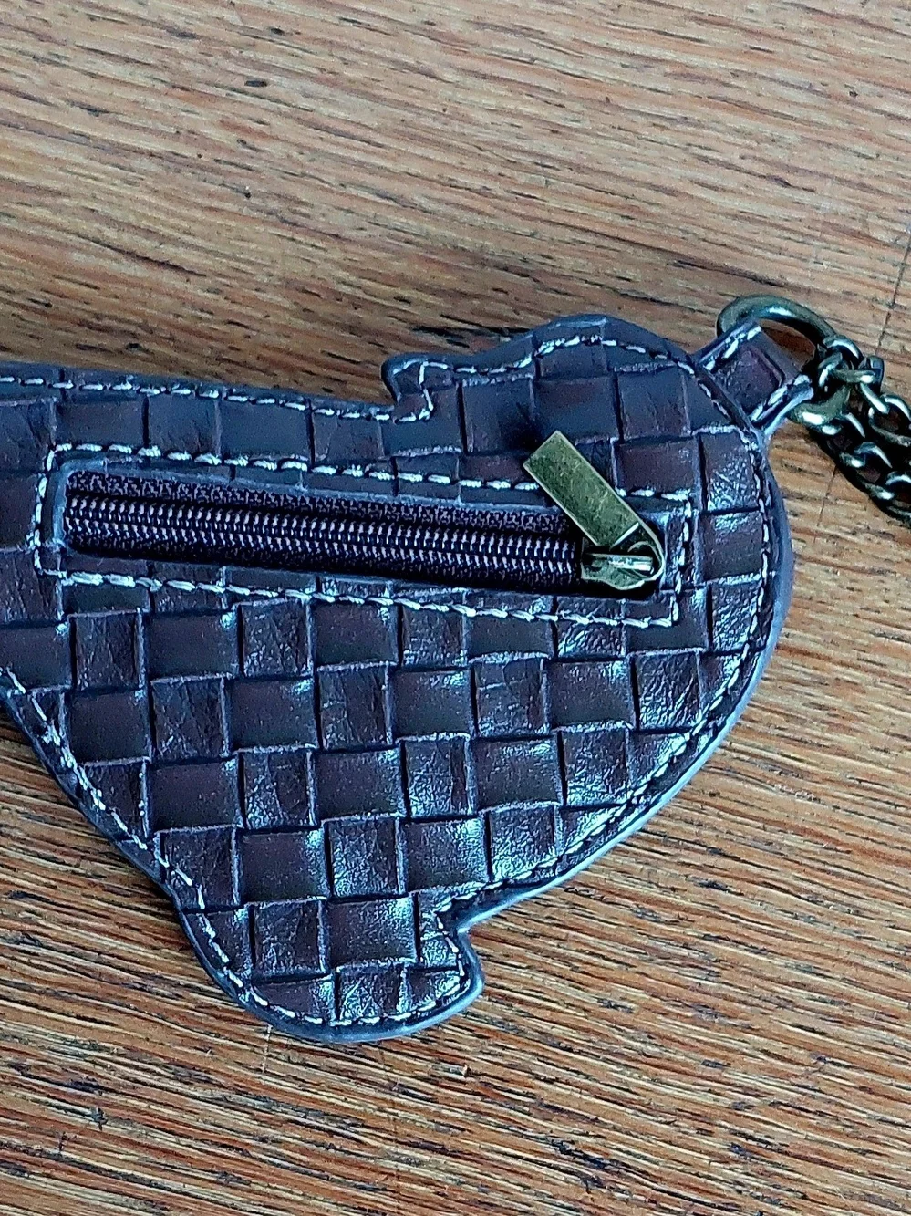 Blue Bird Keychain Wallet Keyring  Vegan Leather, NWOT